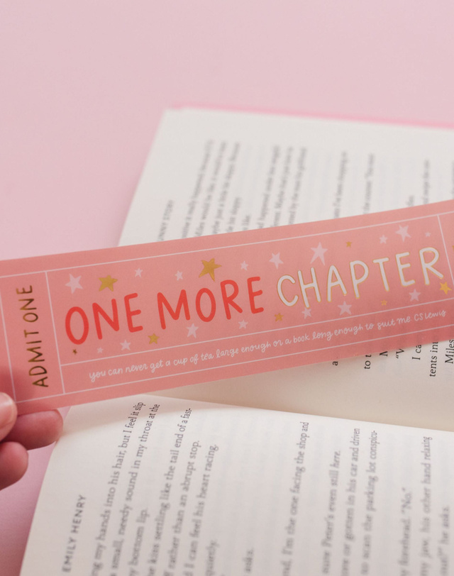 One More Chapter Transparent Bookmark, 1 of 3