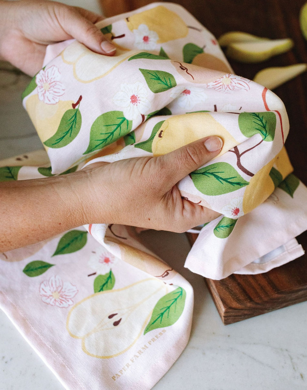 Pear Tree Tea Towel, 2 of 4