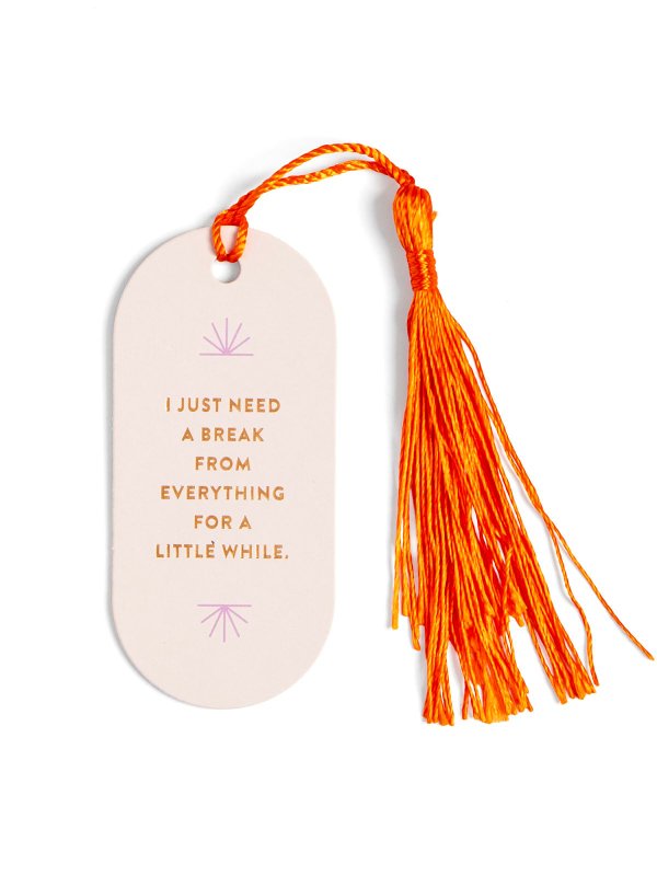 Need A Break From Everything Vegan Leather Bookmark, 1 of 2