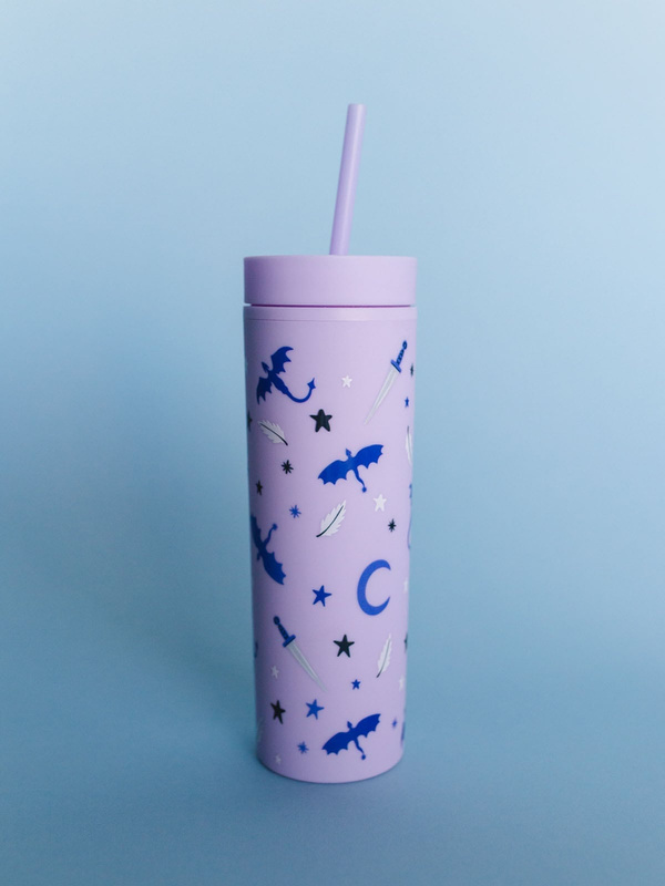 Romantasy Reader 16oz Skinny Acrylic Tumbler - Lilac, 2 of 3