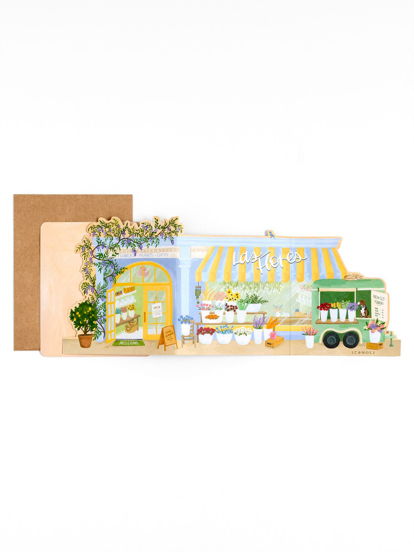 Flower Shop Accordion Greeting Card, 1 of 2