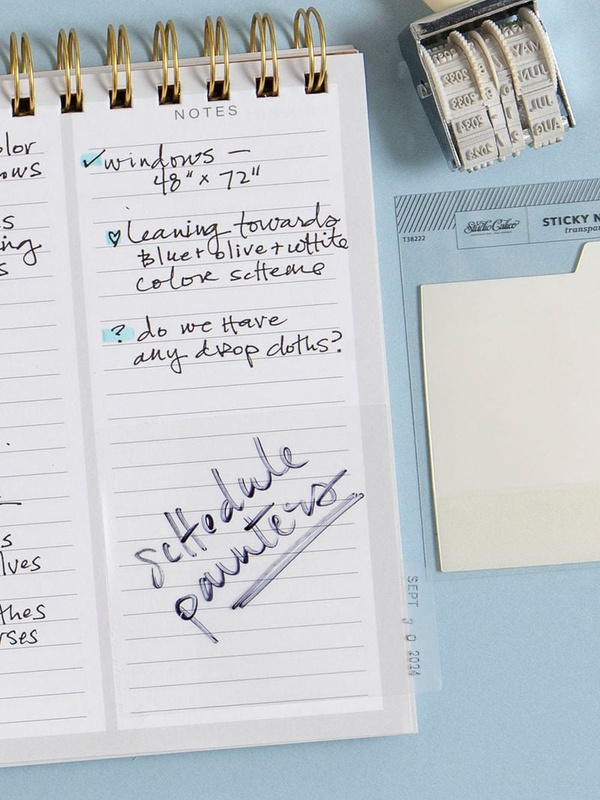 Tabbed Transparent Sticky Notes - Clear, 2 of 4