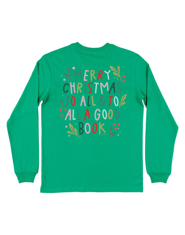 To All A Good Book Long-Sleeve Tee - Kelly Green, 3 of 4