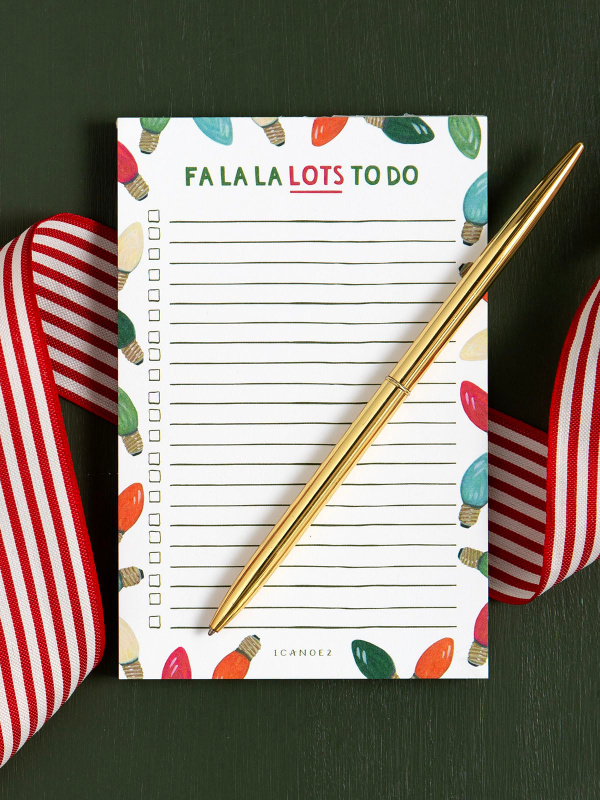 Fa La La Lots To Do Christmas 4×6 Notepad, 1 of 2