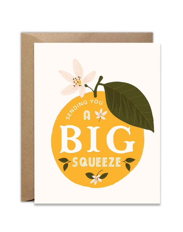 Sending You A Big Squeeze Citrus Greeting Card, 1 of 1