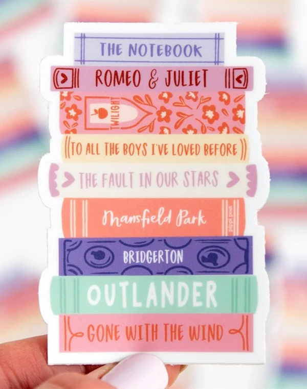 Romance Novels Decal Sticker, 2 of 2