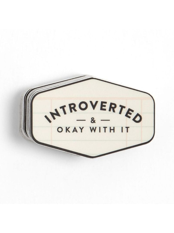 Introverted & Okay With It Decal Sticker, 1 of 3
