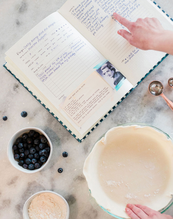 Navy Gingham Heirloom Recipe Book, 13 of 14