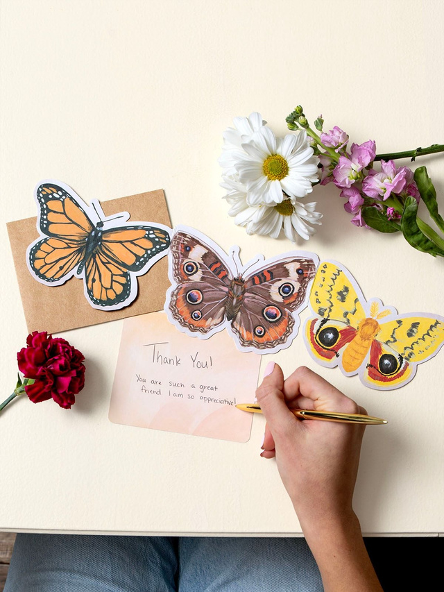 Flutter Friends Butterflies Accordion Greeting Card, 1 of 3