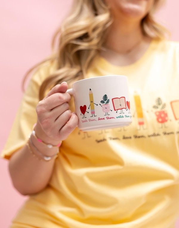 Teach Them Love Them Watch Them Grow Ceramic Mug - Cream, 2 of 7