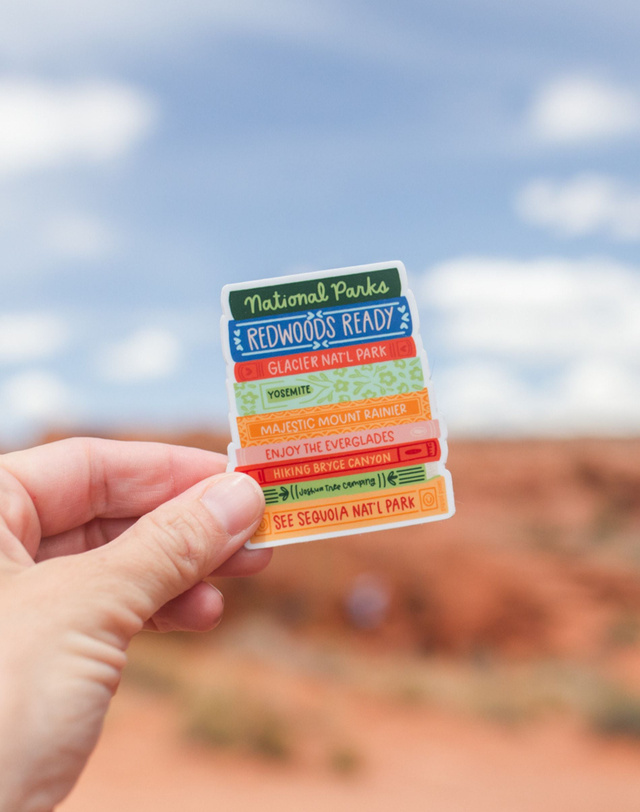 National Parks Book Stack Decal Sticker, 1 of 3