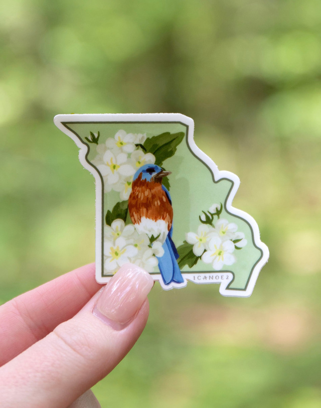 Birds & Blooms Missouri Decal Sticker, 1 of 5