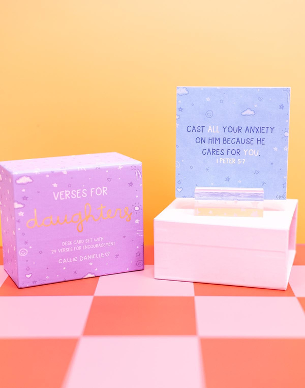 Verses For Daughters – Bible Verse Card Set with Display Stand, 1 of 6