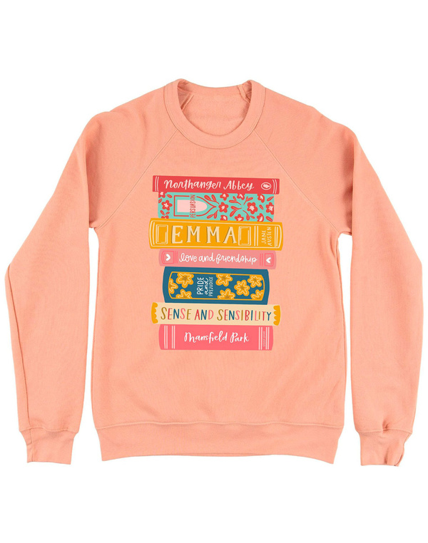 Book Stack Sweatshirt - Peach, 3 of 3