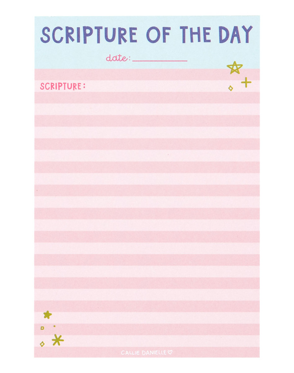 Scripture of the Day Pink 4×6 Notepad, 1 of 2