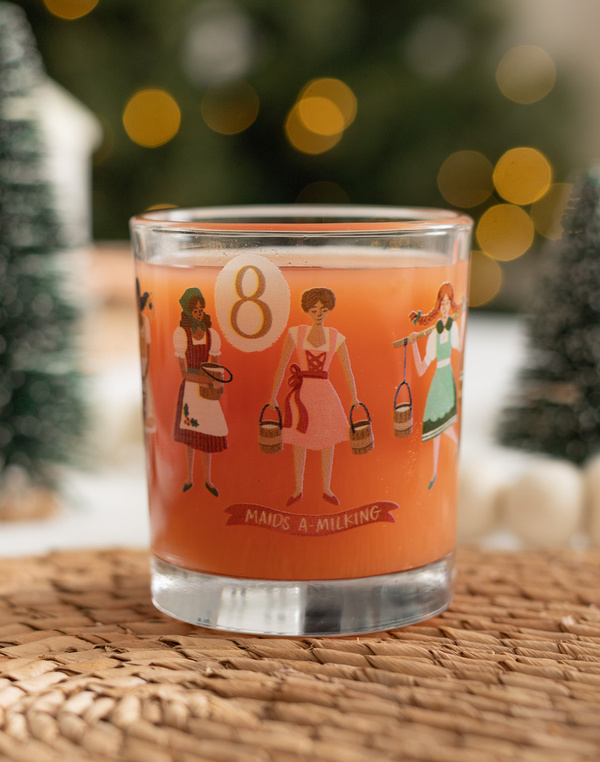 Eight Maids A-Milking 7.5oz Short Juice Glass, 1 of 3