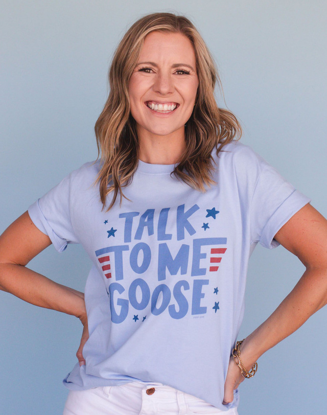 Talk To Me Goose Tee - Hydrangea, 1 of 4