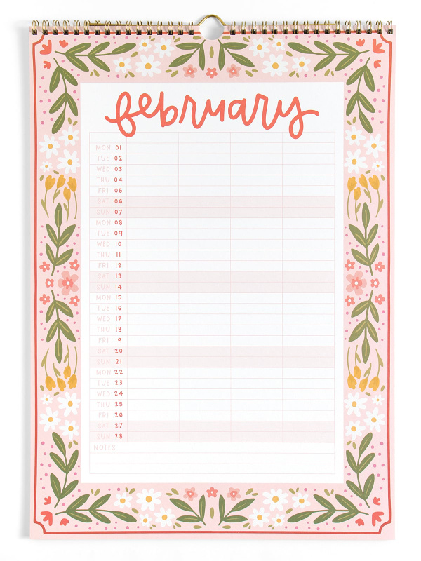 Family Planner 2027 Floral Spiral Hanging Wall Calendar, 8 of 10