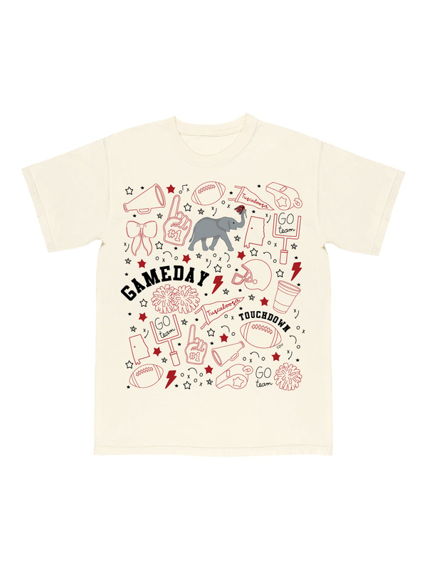Tuscaloosa Football Game Day Tee - Ivory, 6 of 7