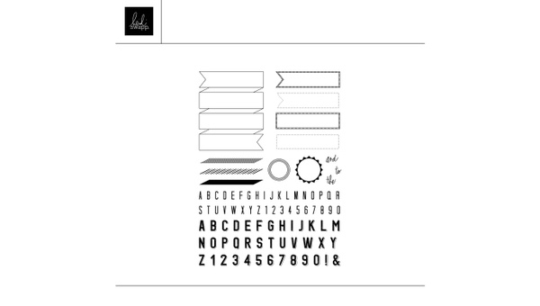 Digital Ribbon Flags 6×8 Stamp Set , 1 of 1