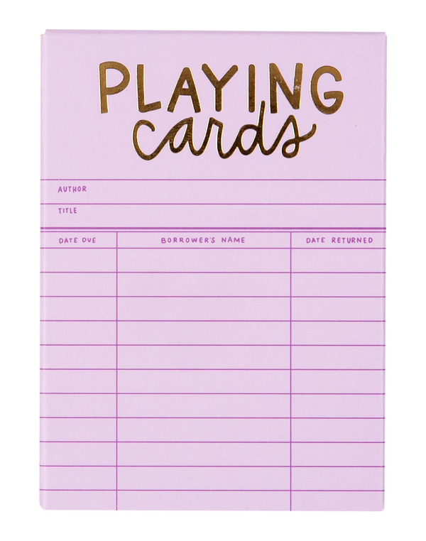 Lilac Library Card Deck Of Playing Cards, 6 of 7