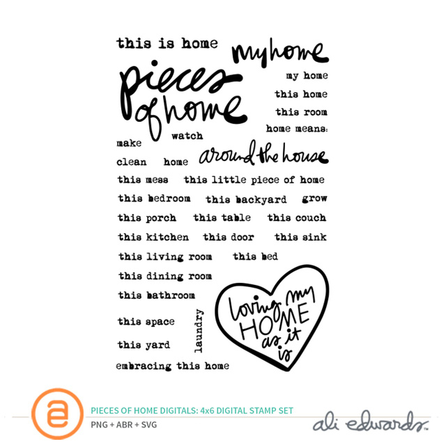 Pieces of Home Digital Stamp Set, 1 of 1