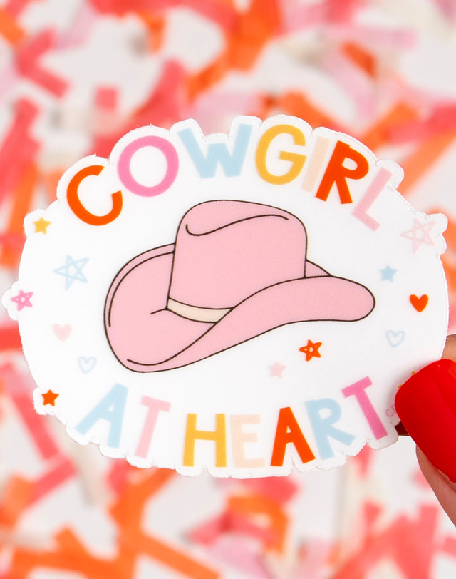 Cowgirl At Heart Clear Decal Sticker, 1 of 3