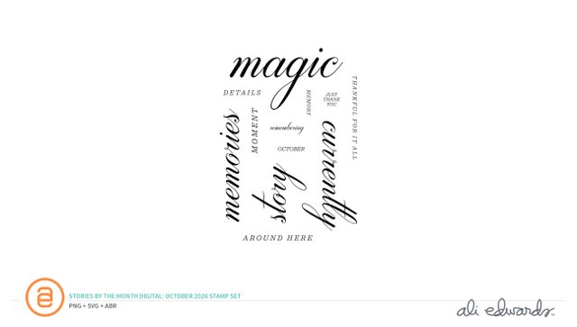 October 2026 3×4 Digital Stamp Set, 1 of 1