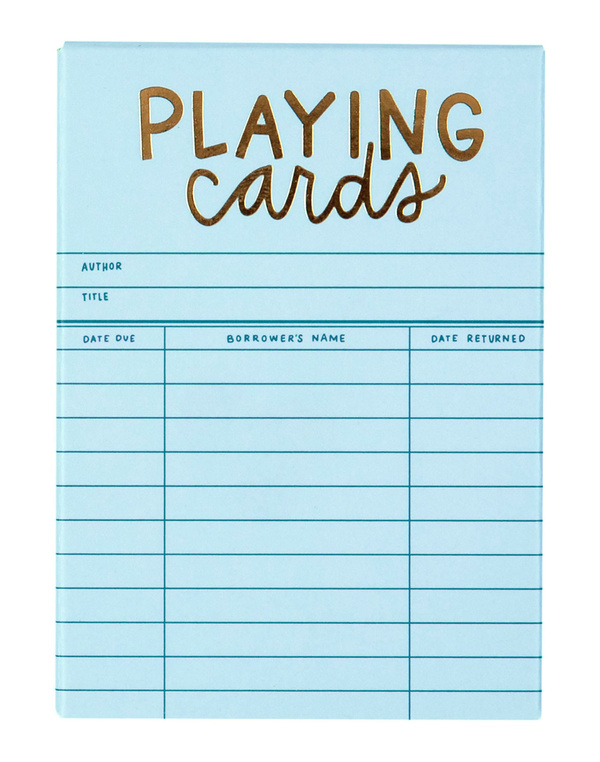 Sky Blue Library Card Deck Of Playing Cards, 8 of 8