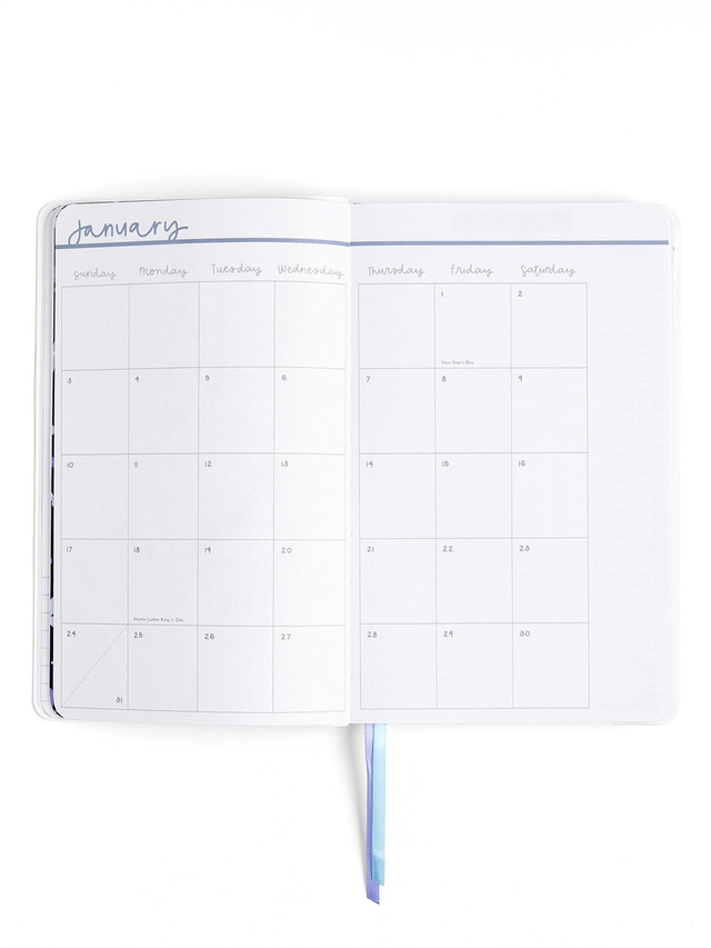 Blue Floral & Bows Petite Planner : 2027 Calendar Year, 10 of 14