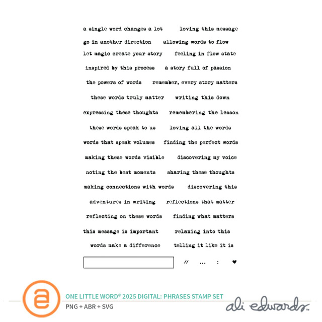 One Little Word® 2025 Phrases Digital Stamp Set, 1 of 1