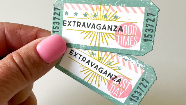 Stamp Set : 6×8 Admit One Ticket Stub - Heidi Swapp Shop