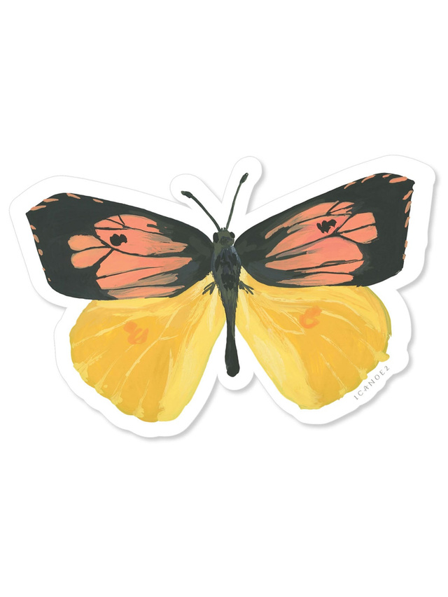 California Dogface Butterfly Decal Sticker, 1 of 2