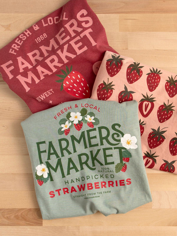 Strawberry Patch Farmers Market Tee - Bay, 3 of 7