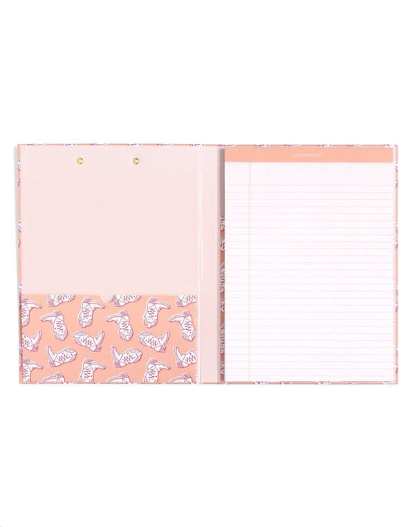 Western Cowgirl Boots Clipfolio with Lined Notepad, 2 of 7