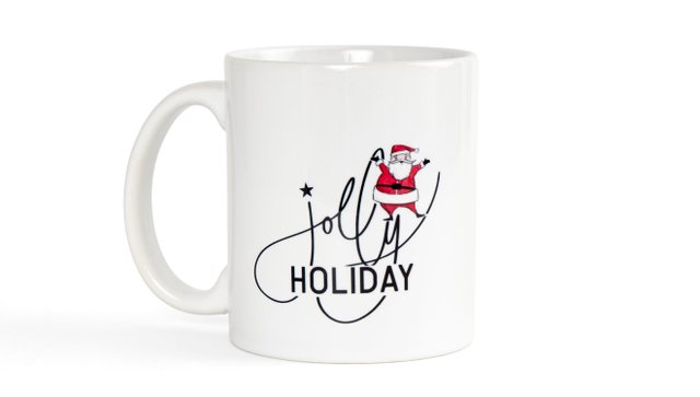 Jolly Holiday Santa Medium Ceramic Mug, 1 of 1