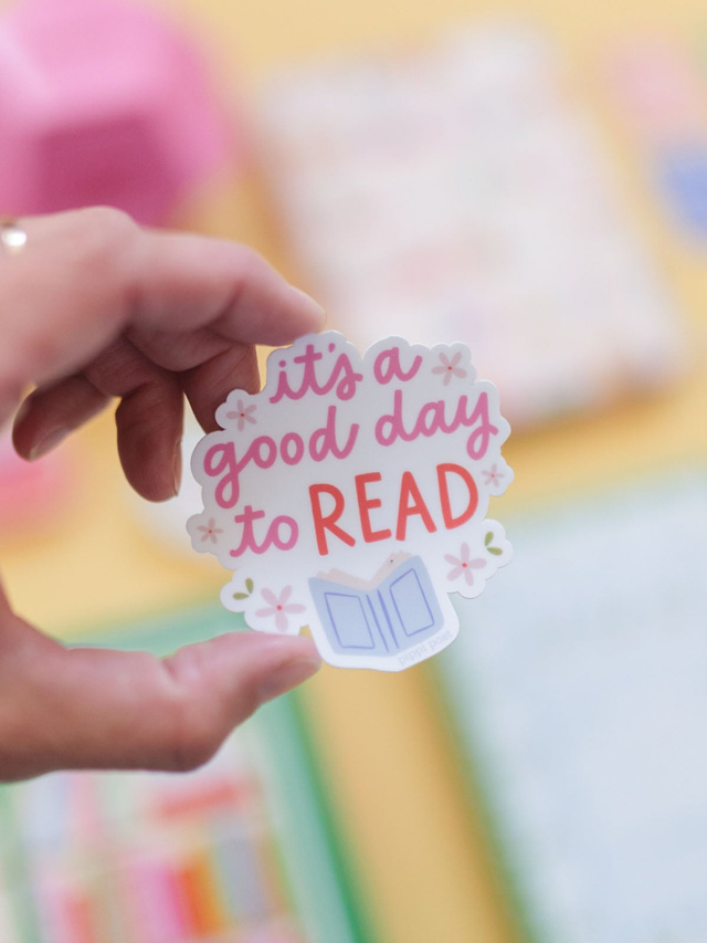 It's A Good Day To Read Book Lover Decal Sticker, 1 of 2