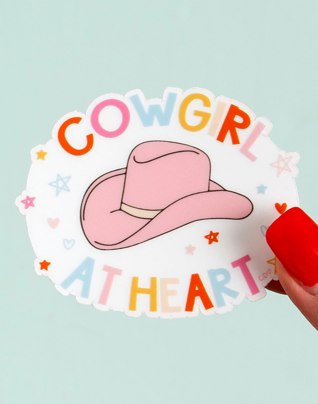 Cowgirl At Heart Clear Decal Sticker, 3 of 3