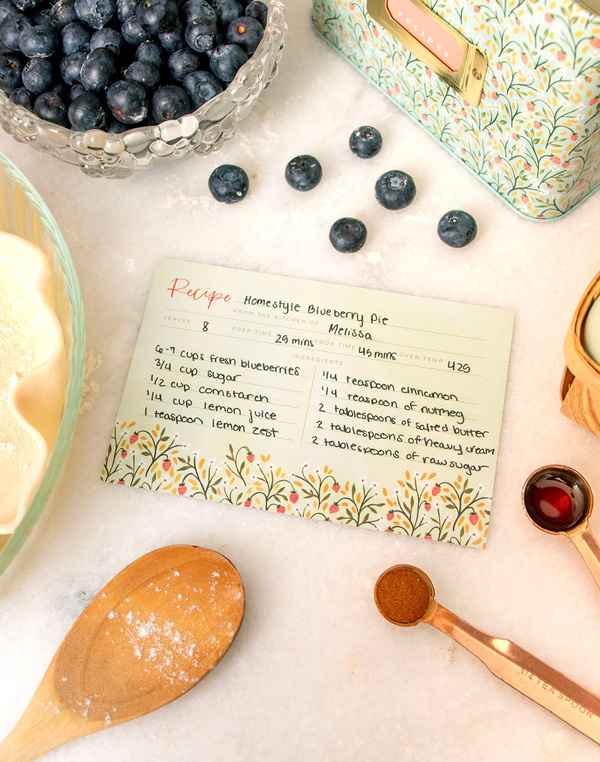Strawberry Meadow Recipe Cards - Set of 50, 5 of 6