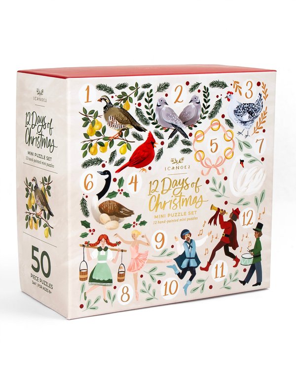 12 Days of Christmas - 50 Piece Mini Holiday Jigsaw Puzzles - Set of 12, 1 of 7
