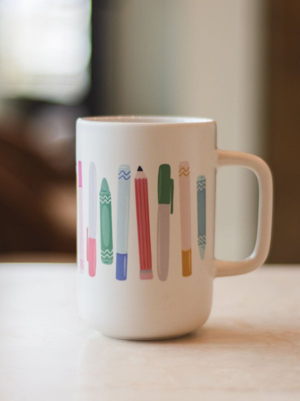 Teacher School Supplies Tall Ceramic Coffee Mug, 3 of 3