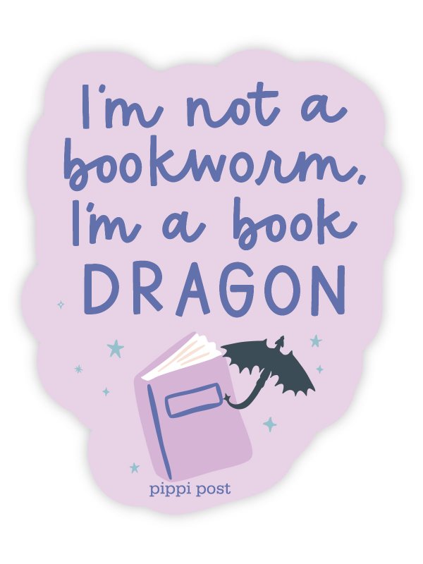 I'm A Book Dragon Decal Sticker, 1 of 1