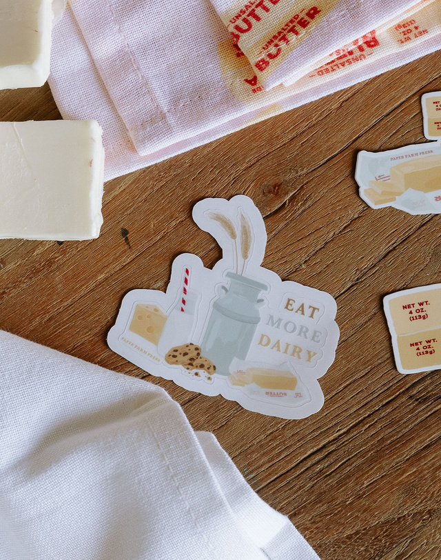 Eat More Dairy Clear Decal Sticker, 1 of 3