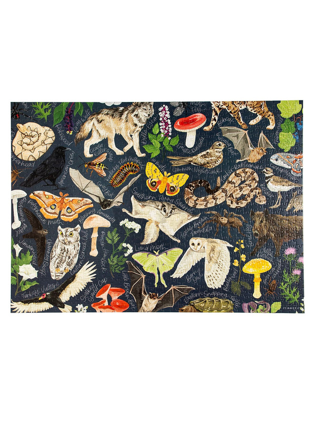 Midnight Flora & Fauna - 1000 Piece Jigsaw Puzzle, 6 of 8