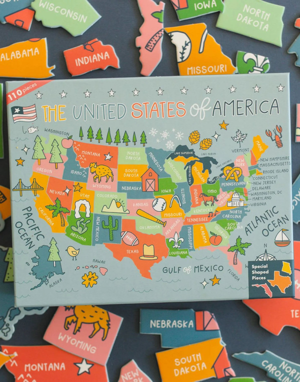USA - 110 Piece Educational Jigsaw Puzzle, 1 of 8