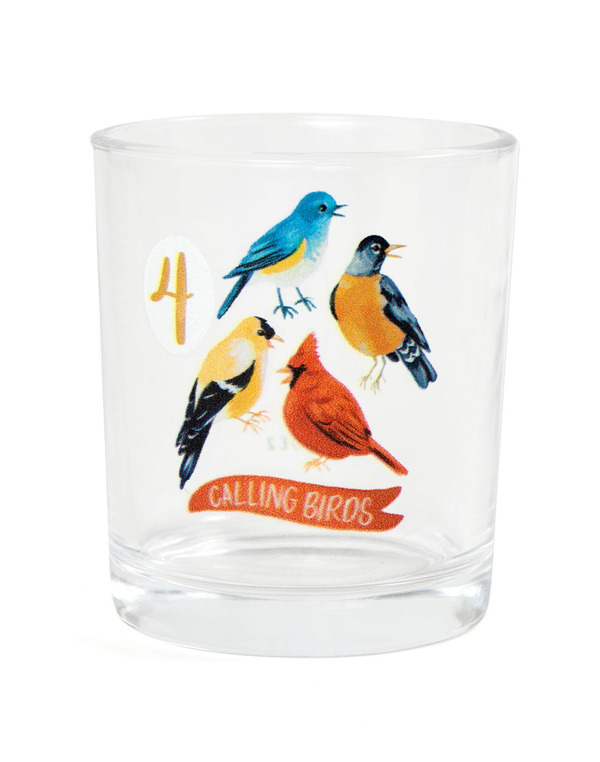 Four Calling Birds 7.5oz Short Juice Glass, 3 of 3