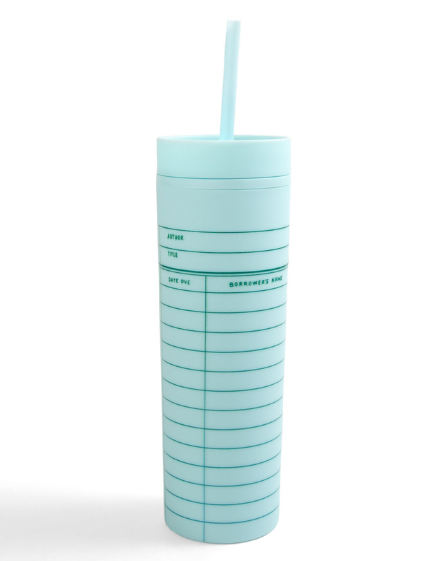 Library Card 16oz Skinny Acrylic Tumbler - Mint, 3 of 4
