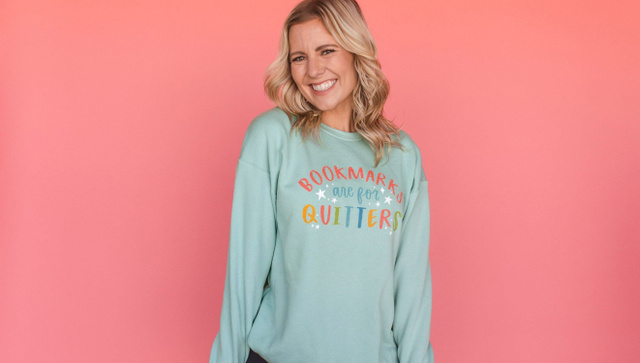Bookmarks Are For Quitters Sweatshirt, 2 of 4