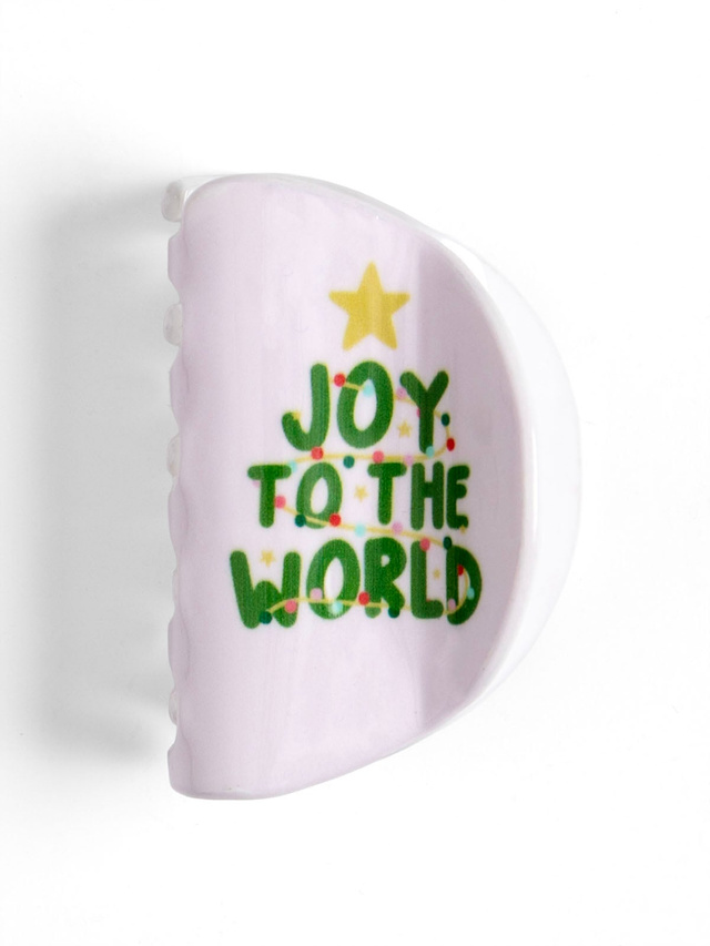 Joy to the World Christmas Claw Hair Clip, 2 of 5