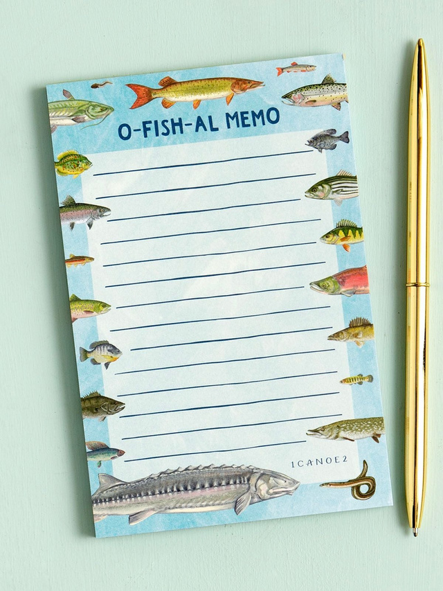 O-fish-al Memo Freshwater Fish 4×6 Lined Notepad, 1 of 3